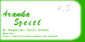 aranka szeitl business card